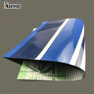 500D 18x17 0.40 Paksuus vedenpitävä PVC sininen raidallinen peitekangas